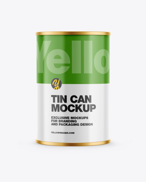 Tin Can w/ Glossy Finish Mockup