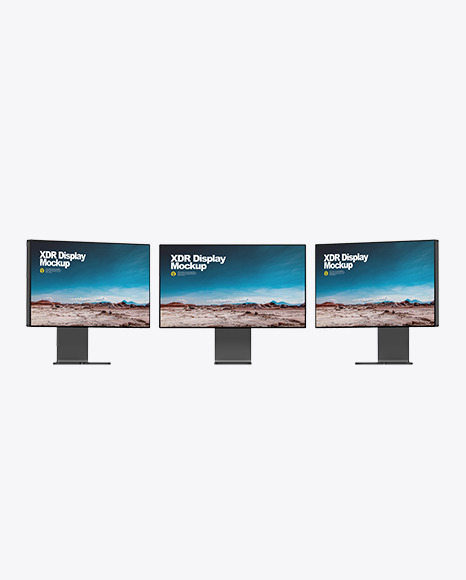 Three XDR Displays Mockup PSD #2