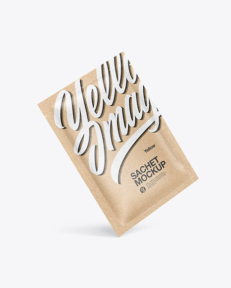 Kraft Paper Sachet Mockup PSD #2