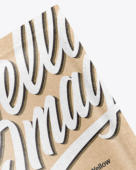 Kraft Paper Sachet Mockup PSD #4