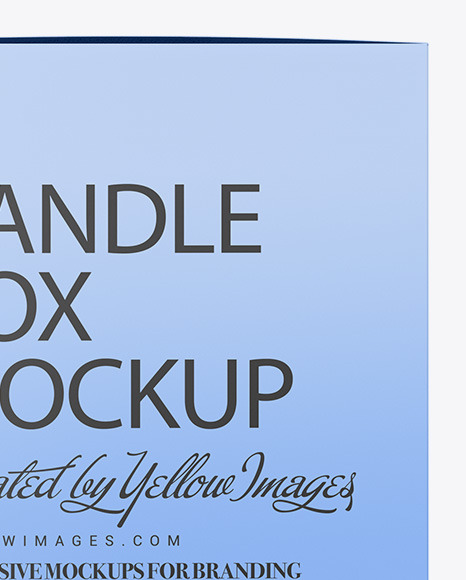 Glossy Candle W  Paper Box Mockup PSD #1