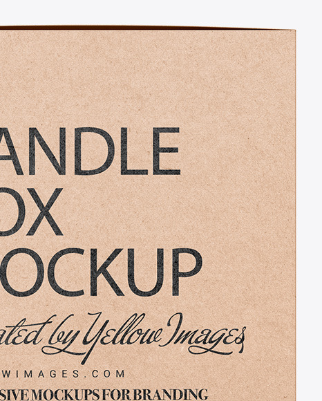 Glossy Candle W  Kraft Box Mockup PSD #1