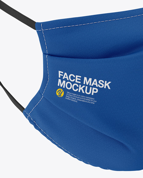 Download Face Mack Mockup Front Half Side View In Apparel Mockups On Yellow Images Object Mockups