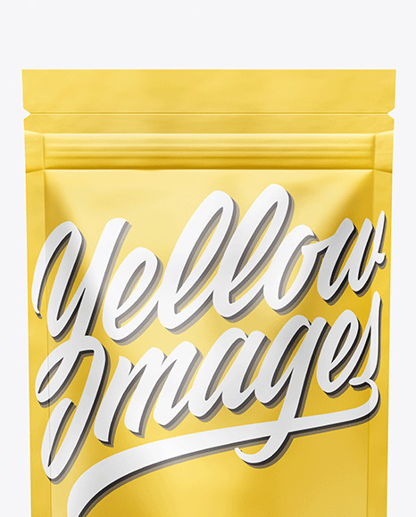 Matte Metallic Stand Up Pouch Mockup PSD #2