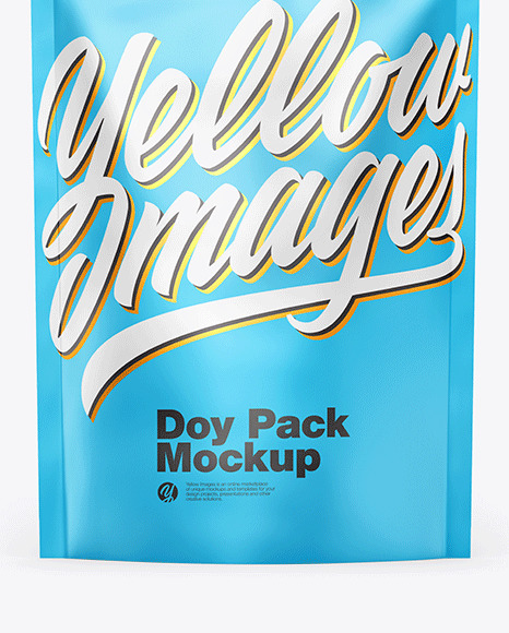 Matte Metallic Stand Up Pouch Mockup PSD #6