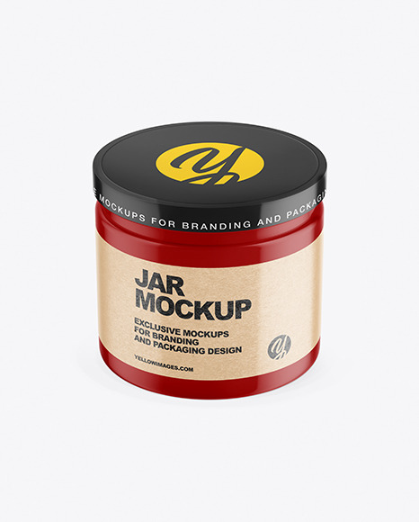 Glossy Jar Mockup PSD #2