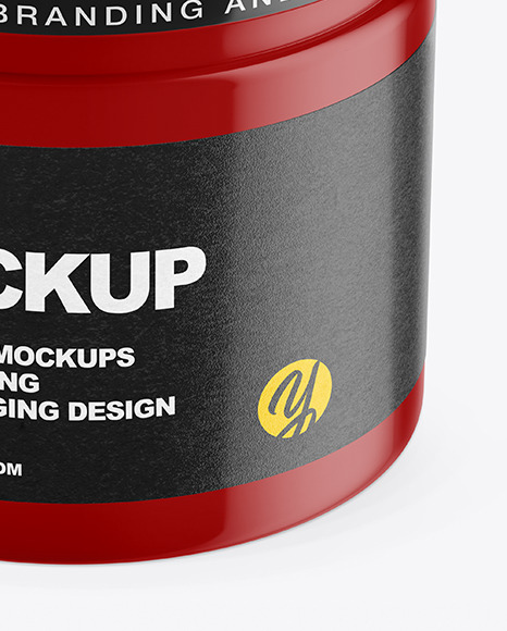 Glossy Jar Mockup PSD #6