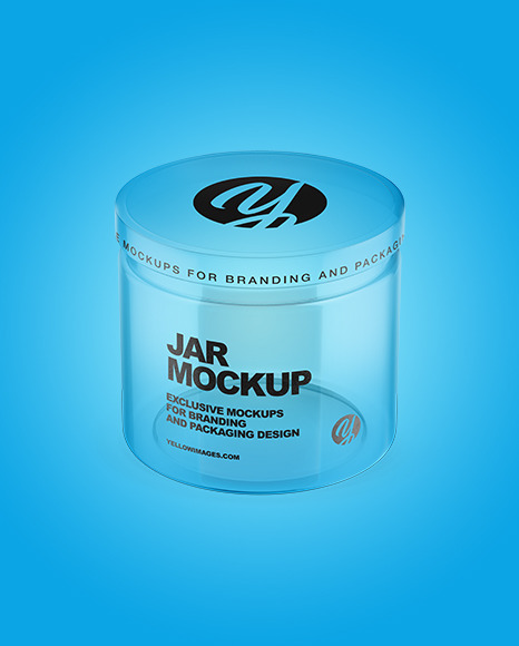 Clear Empty Jar Mockup PSD #2