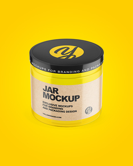 Clear Empty Jar Mockup PSD #1