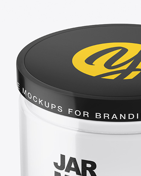 Clear Empty Jar Mockup PSD #6