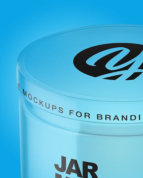 Clear Empty Jar Mockup PSD #5