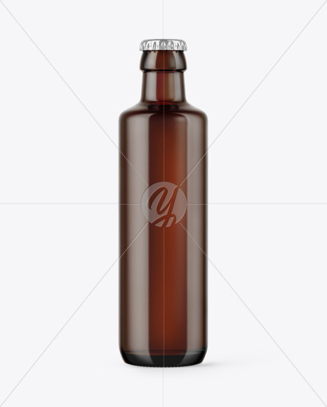 Amber Glass Bottle Mockup PSD #1