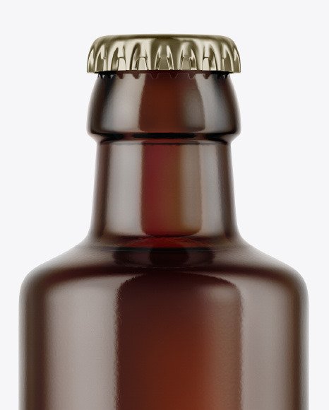 Amber Glass Bottle Mockup PSD #4