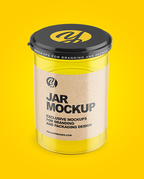 Clear Empty Jar Mockup PSD #1