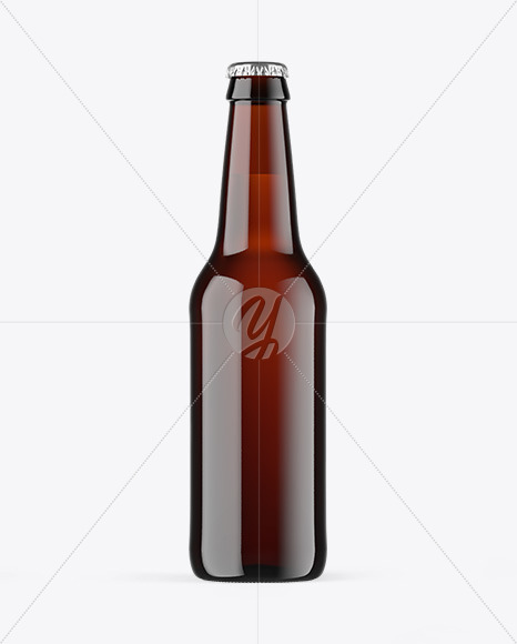 Download Dark Amber Glass Beer Bottle Mockup Free Mockups