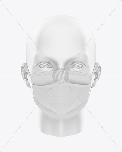 Download Face Mack Mockup - Front Side View in Apparel Mockups on ...