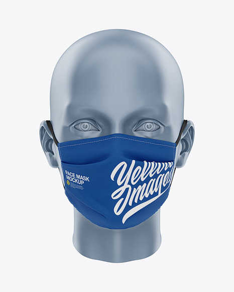 Download Face Mack Mockup Front Side View In Apparel Mockups On Yellow Images Object Mockups