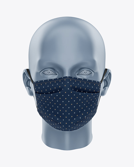 Download Face Mack Mockup Front Side View In Apparel Mockups On Yellow Images Object Mockups