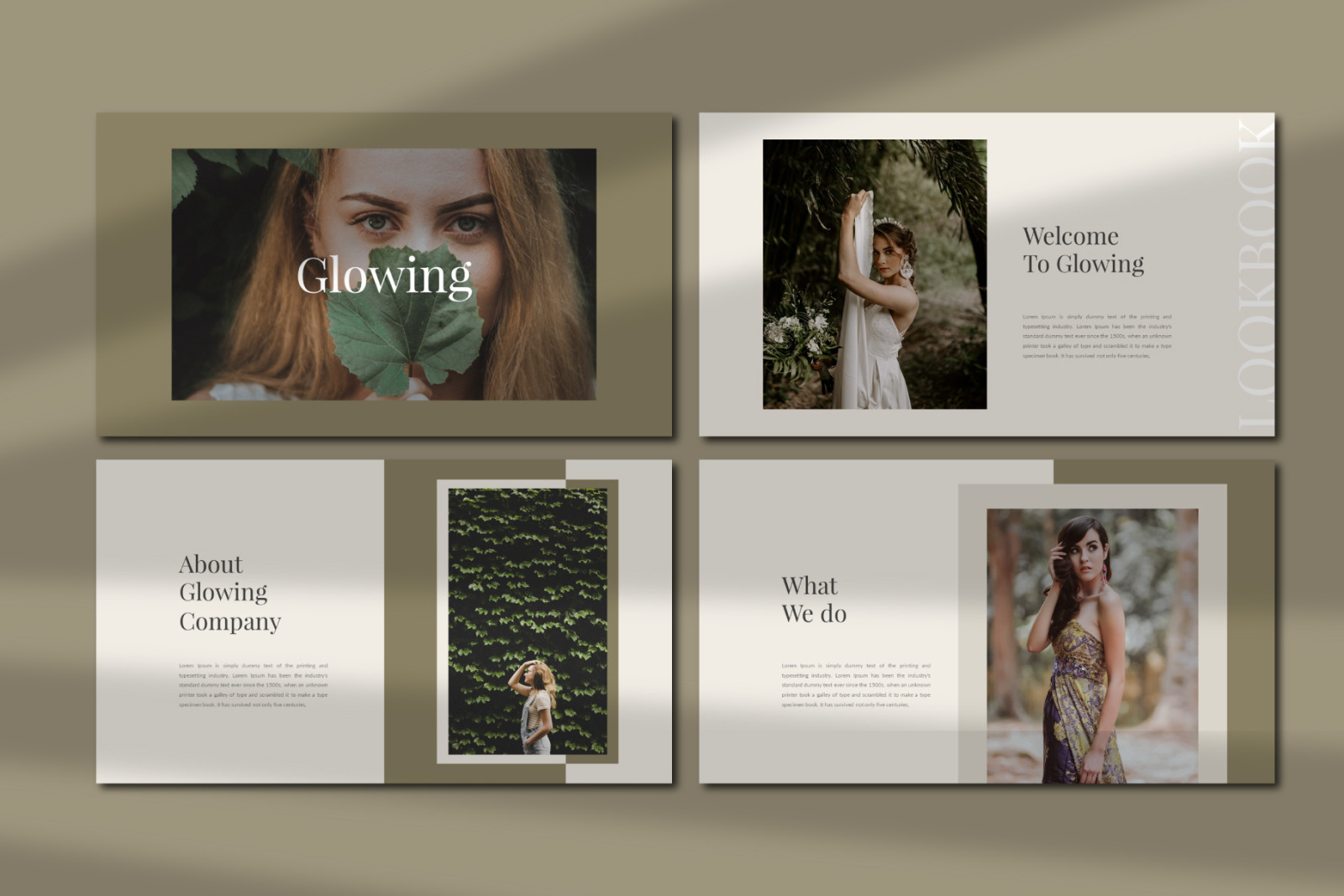 Glowing Bundle Presentation on Yellow Images Creative Store