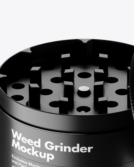 Matte Herb Grinder Mockup PSD #1