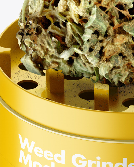 Matte Herb Grinder Mockup PSD #7