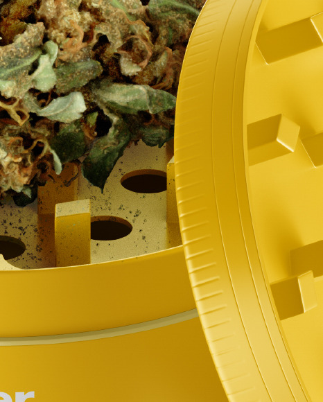 Matte Herb Grinder Mockup PSD #5