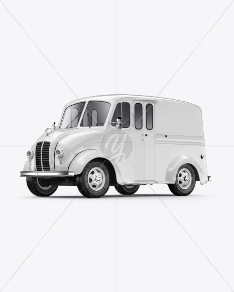 Download Delivery Truck Mockup Side View In Vehicle Mockups On Yellow Images Object Mockups