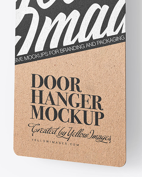 Kraft Door Hanger Mockup PSD #1