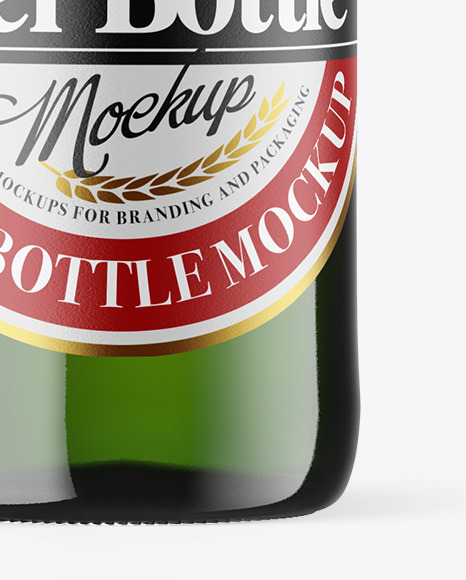 Download Green Glass Beer Bottle Mockup In Bottle Mockups On Yellow Images Object Mockups