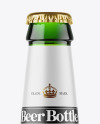 Green Glass Dark Beer Bottle Mockup