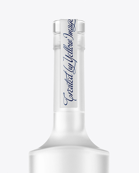 Frosted Glass Vodka Bottle Mockup PSD #2