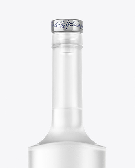 Frosted Glass Vodka Bottle Mockup PSD #1