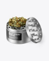 Opened Metallic Herb Grinder Mockup