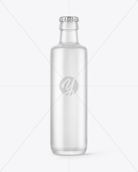 Frosted Clear Glass Bottle Mockup In Bottle Mockups On Yellow Images Object Mockups