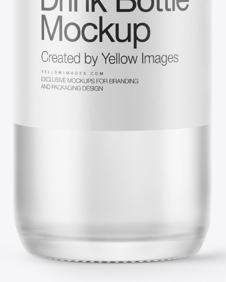 Frosted Clear Glass Bottle Mockup PSD #6