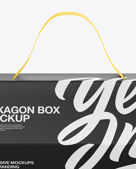 Hexagon Paper Box Mockup   Front View (High Angle) PSD #5