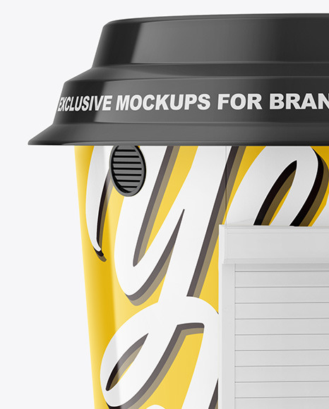 Glossy Coffee Stall Mockup PSD #2