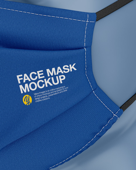 Face Mack Mockup Front Half Side View In Apparel Mockups On Yellow Images Object Mockups