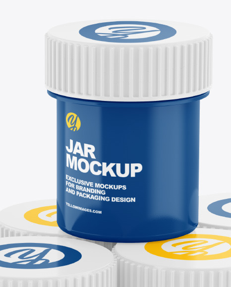 Download Glossy Paint Jars Mockup In Jar Mockups On Yellow Images Object Mockups