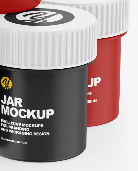 Download Matte Paint Jars Mockup In Jar Mockups On Yellow Images Object Mockups