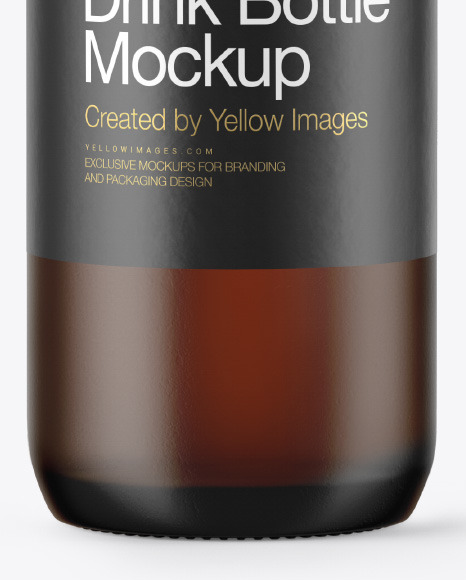 Frosted Amber Glass Bottle Mockup PSD #6