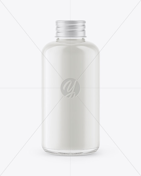 Download 100ml Clear Glass Сosmetic Bottle Free Mockups