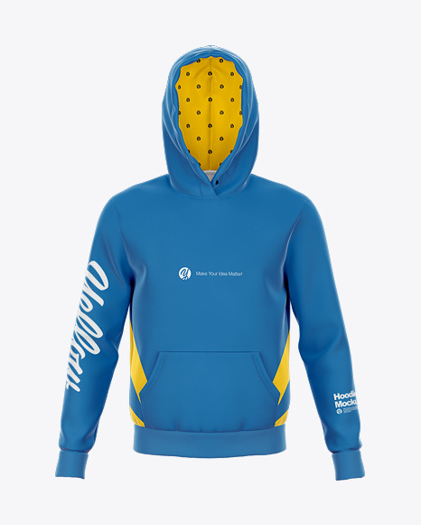Hoodie Mockup with Ribbing   Front View PSD #2