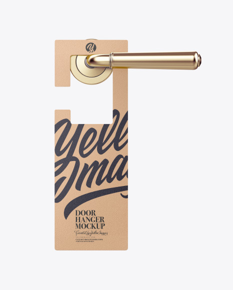 Kraft Door Hanger Mockup