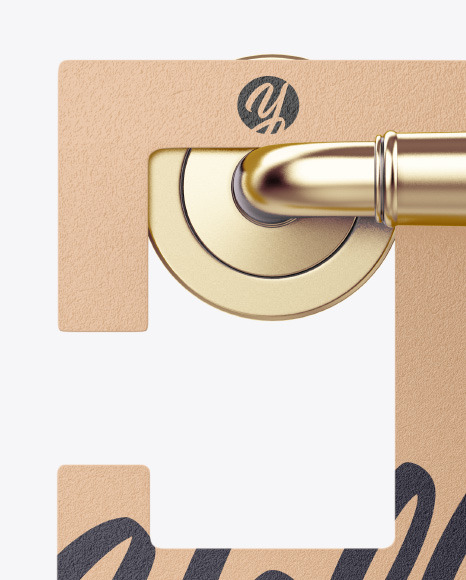 Kraft Door Hanger Mockup PSD #2