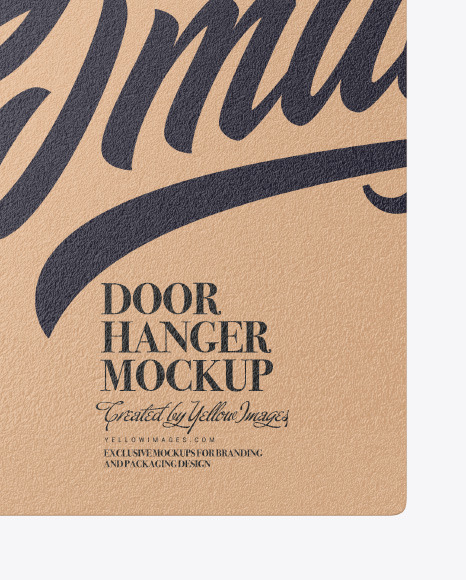 Kraft Door Hanger Mockup PSD #1