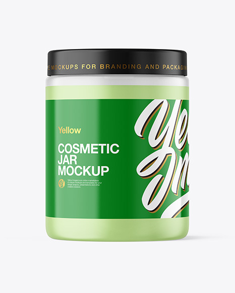 Frosted Cosmetic Jar Mockup