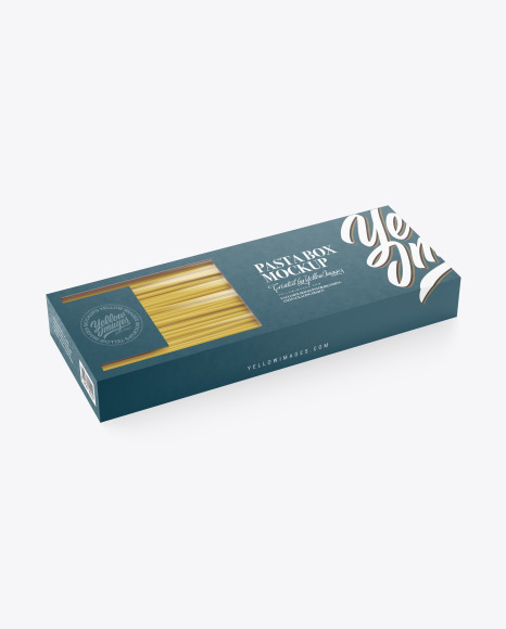 Box with Spaghetti Mockup
