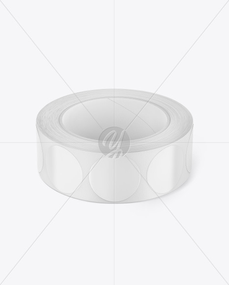 Download Roll W Round Stickers Mockup In Stationery Mockups On Yellow Images Object Mockups