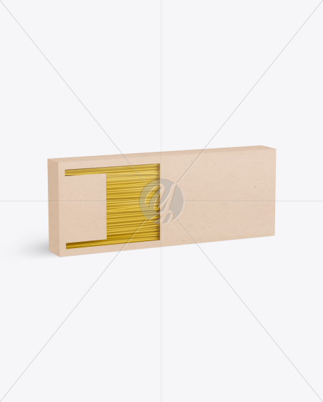 Download Kraft Box With Spaghetti Mockup In Box Mockups On Yellow Images Object Mockups